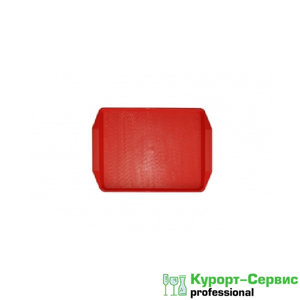 Поднос пластиковый, прямоугольный, 420х300 мм, красный МГ