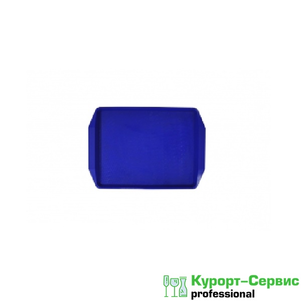 Поднос пластиковый, прямоугольный, 420х300 мм, синий МГ