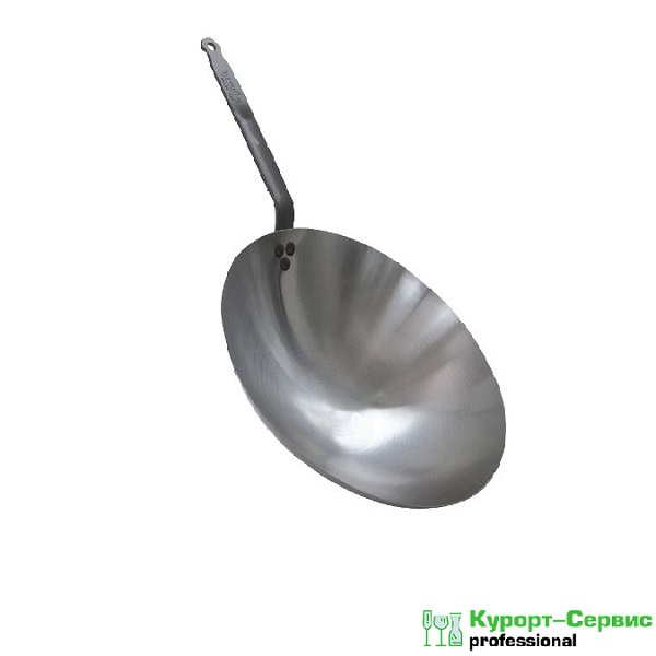 Сковорода Wok 35,5 см. белая сталь (индукция) De Buyer 