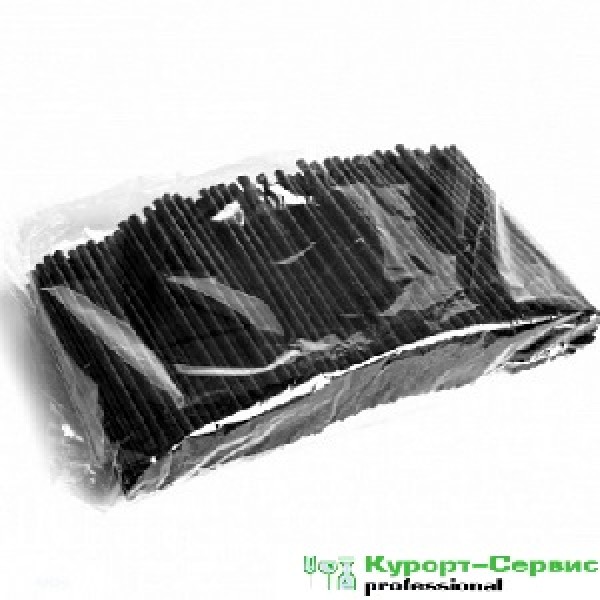 Трубочки кокт. черные MINI 0,5*14 см. 400 шт