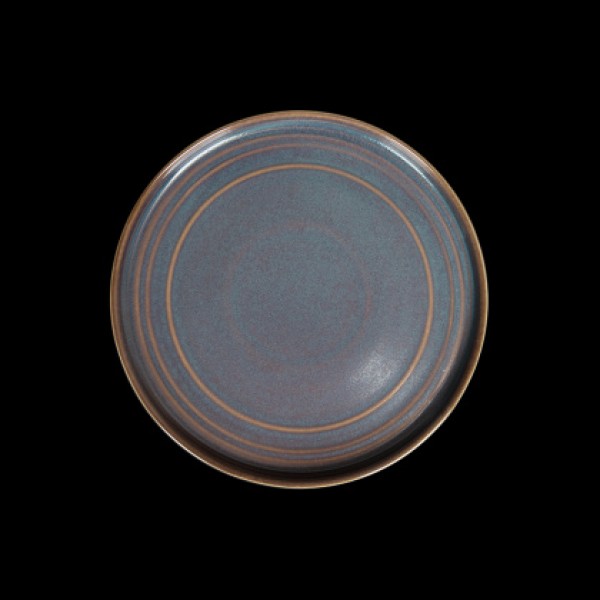 Тарелка мелкая с бортами 22 см, сине-коричневый «Corone Terra»