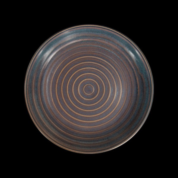 Тарелка мелкая без бортов  28 см, сине-коричневый "Corone Terra"