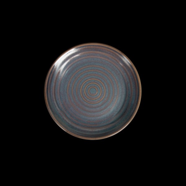 Тарелка мелкая без бортов 18 см, сине-коричневый «Corone Terra»